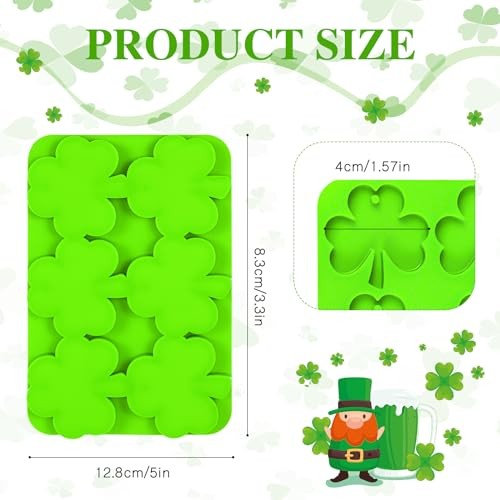 3 Pack Silicone Shamrock Mold St Patrick's Day Chocolate Molds Fondant Molds gallery
