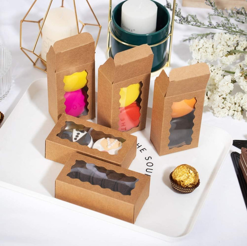 small treat boxes with window - 35pcs candy box for chocolate & bakery treats - gallery