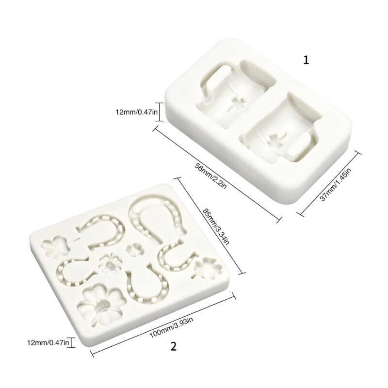 Easy to Use Silicone Chocolate Mould with Clovers Horseshoes Designs for Baking gallery