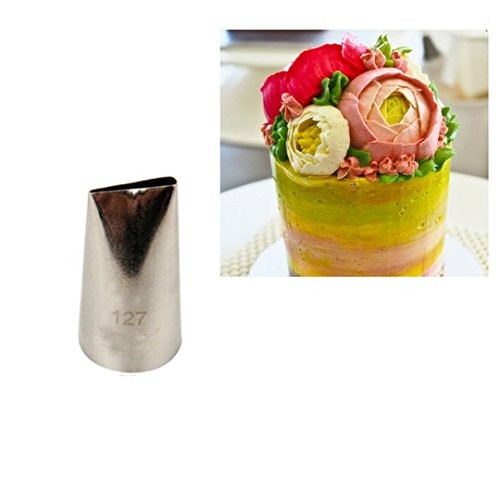 FantasyDay 5 piece Stainless Steel Rose Flower Piping Tips Piping Nozzles #4 gallery