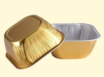 Square 4" 8oz 24/pk Disposable Aluminum Foil Cups 230ml for Muffin Cupcake gallery