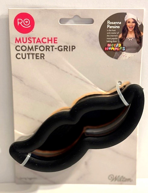 Mustache shape Comfort Grip Cookie Cutter by Wilton RO retired gallery