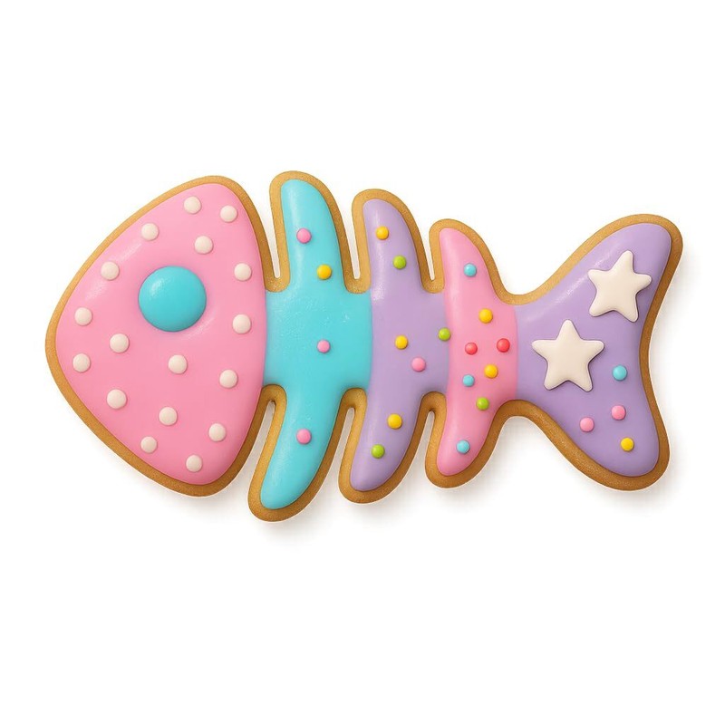 Fish Bone Cookie Cutter - 4x1.9 Inches, Fun and Unique Baking Tool gallery