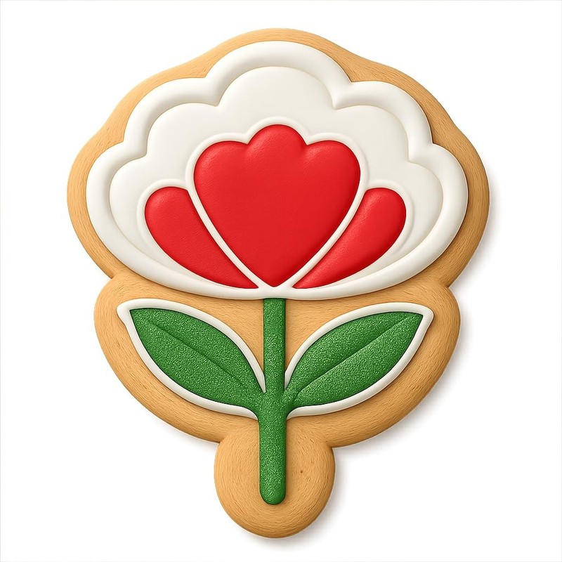 Blooming Scalloped Edge Flower Cookie Cutter & Stamp - 4x2.9 gallery