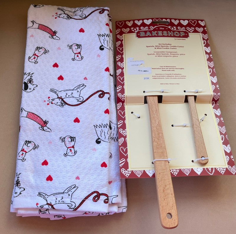 The Bakeshop Love Spatulas Heart Cookie Cutters Dog Dish Towels Valentine’s Day gallery