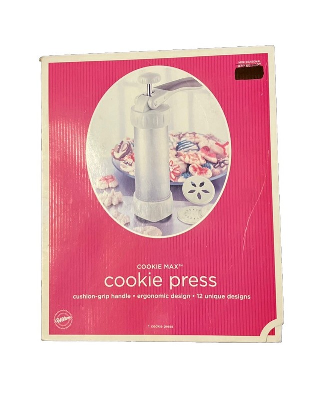 2007 Wilton Cookie Max Cookie Press w/ 12 Unique Designs COMPLETE NIB Home Baker