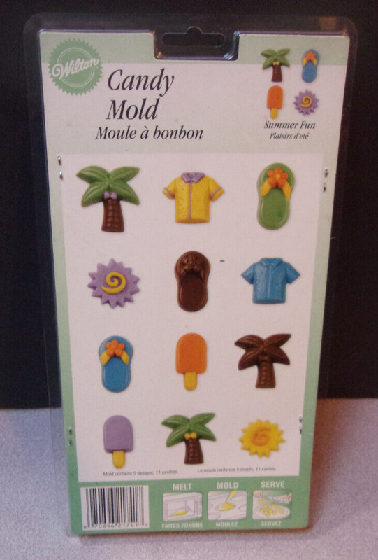 Wilton Candy Mold “Summer Fun” 5 Designs 11 Cavities New!