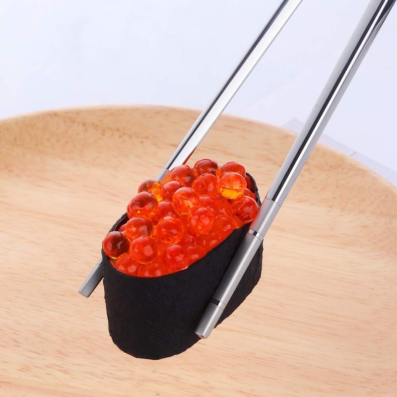 Buyer Star Stainless Steel Korean Chopsticks Spoons and Fork Set, 2 Pack Reus gallery