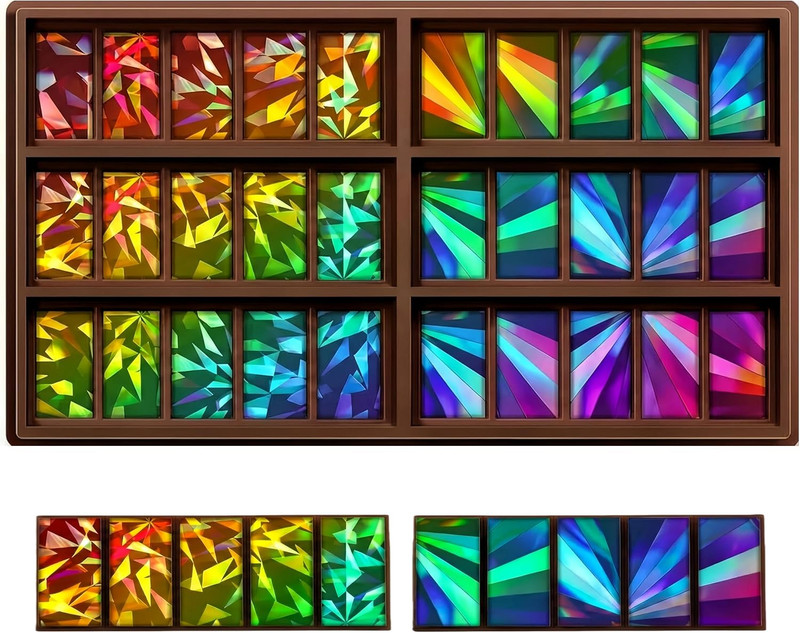 1 Pcs Holographic Chocolate Molds Valentine'S Day Resin Silicone Chocolate Bar D gallery
