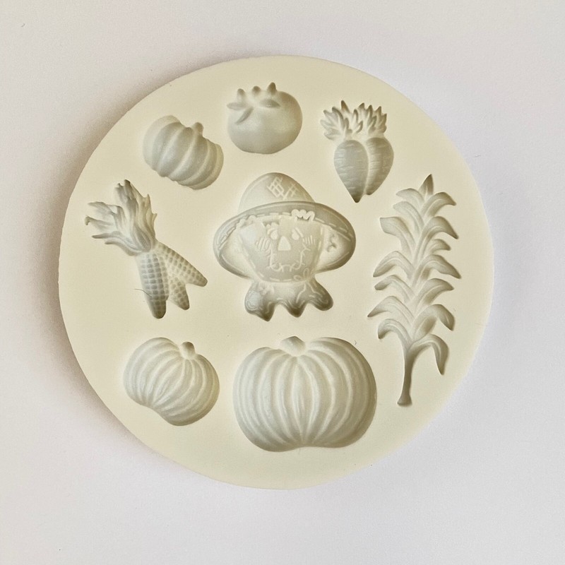 HARVEST THEME MOLD, Fondant Mold, Autumn Cake Decoration, Thanksgiving Mold