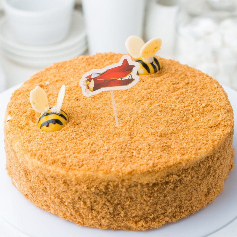 30 Pcs Cake Toppers Dessert Birthday Child Airplane Insert Card
