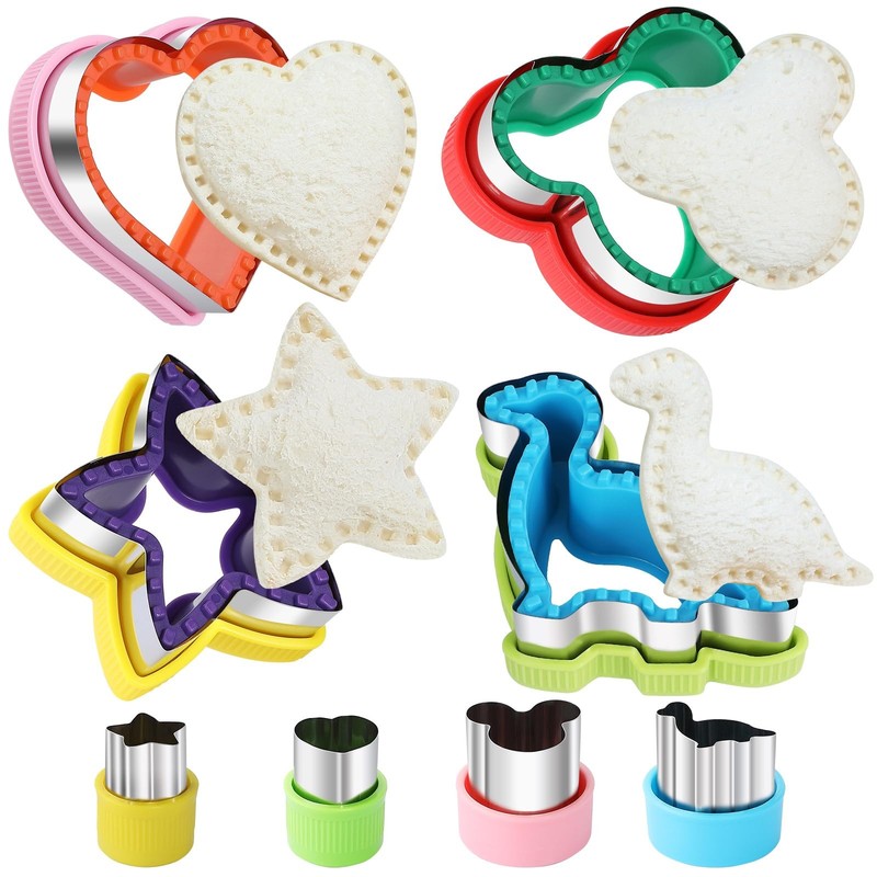 8 Pieces Sandwich Cutters and Sealer, Decruster Sandwich crimpers for Making ... gallery