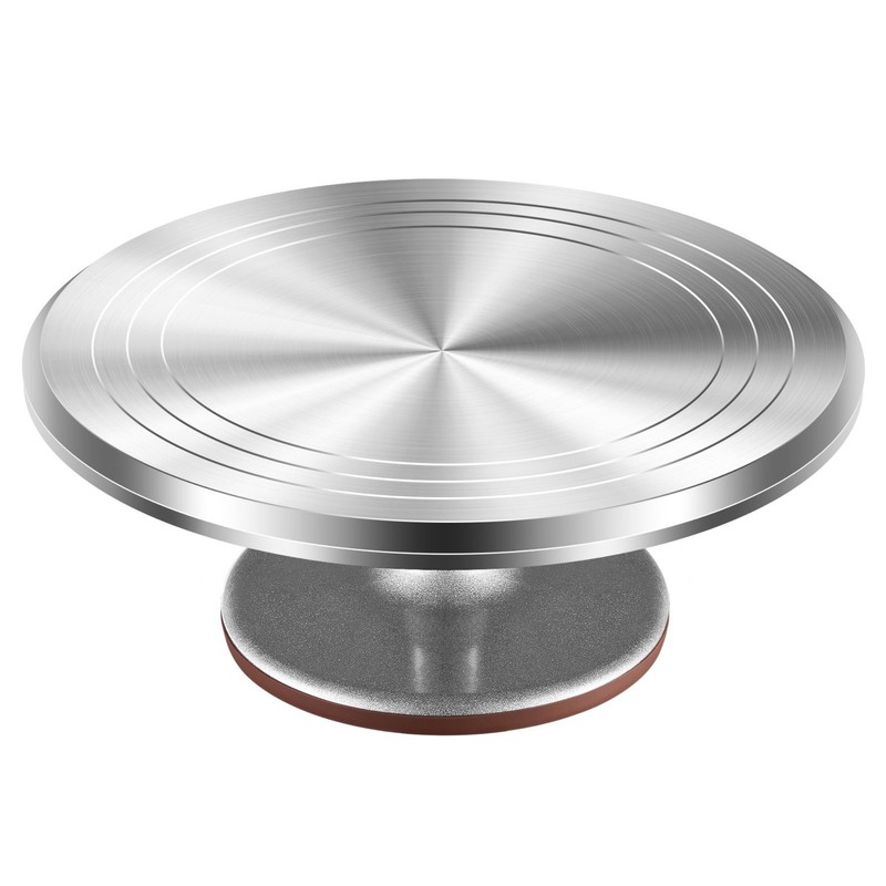 Aluminium Alloy Revolving Cake Stand 12 Inch Rotating Cake Turntable for Cake…