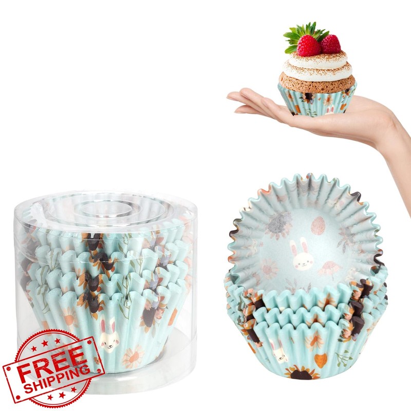 Kiopdse Easter Light Blue Cupcake Liners 100ct
