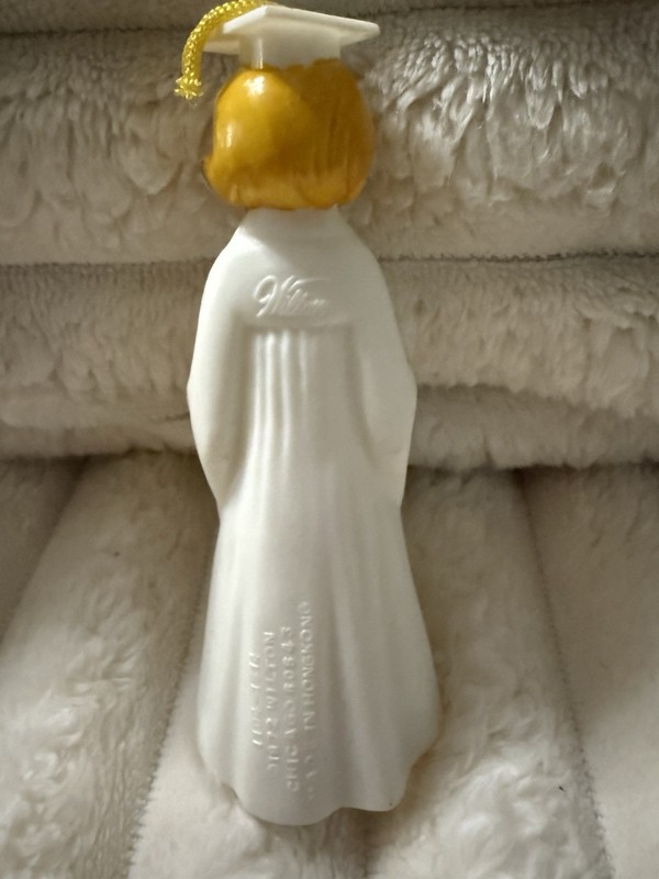Vintage Wilton 1972 Girl Graduate Cake Topper Plastic Signed gallery