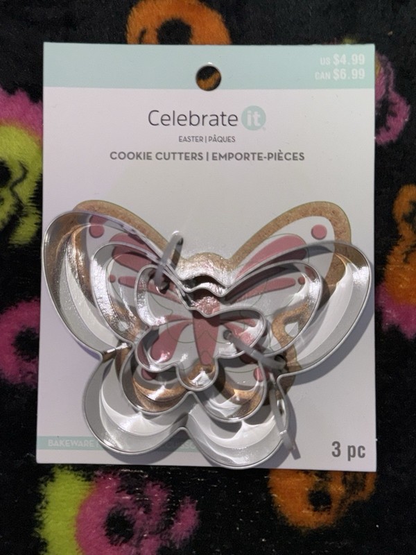 Lot of 4 sets Celebrate It Cookie Cutter sets 12 total NEW Bunny, Butterfly, egg gallery