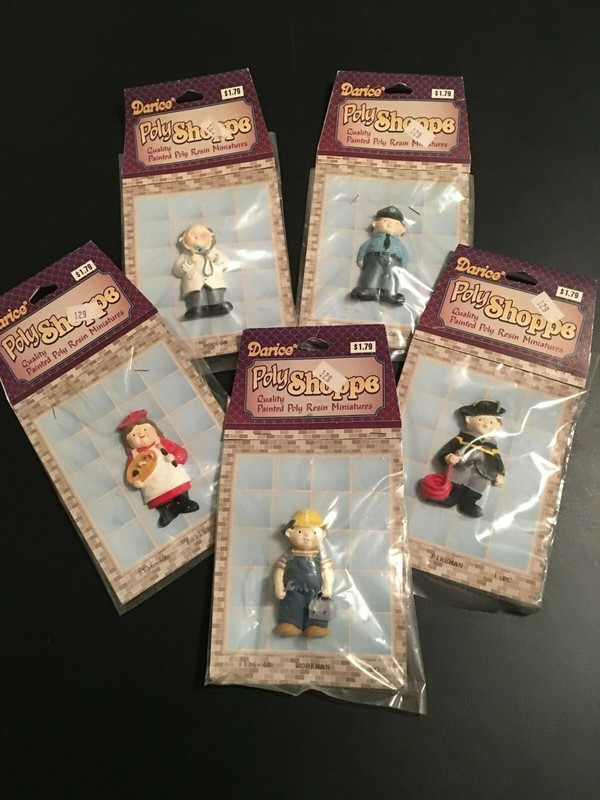 Crafts, Figures, Painted Poly Resin Miniatures, Hobbies, Lot of 5, Poly Shoppe gallery
