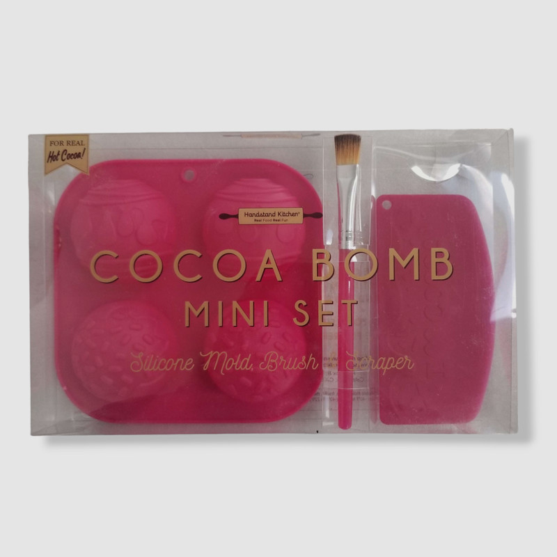 Handstand Kitchen Cocoa Bomb Mini 3-Piece Mold Scraper Brush Set