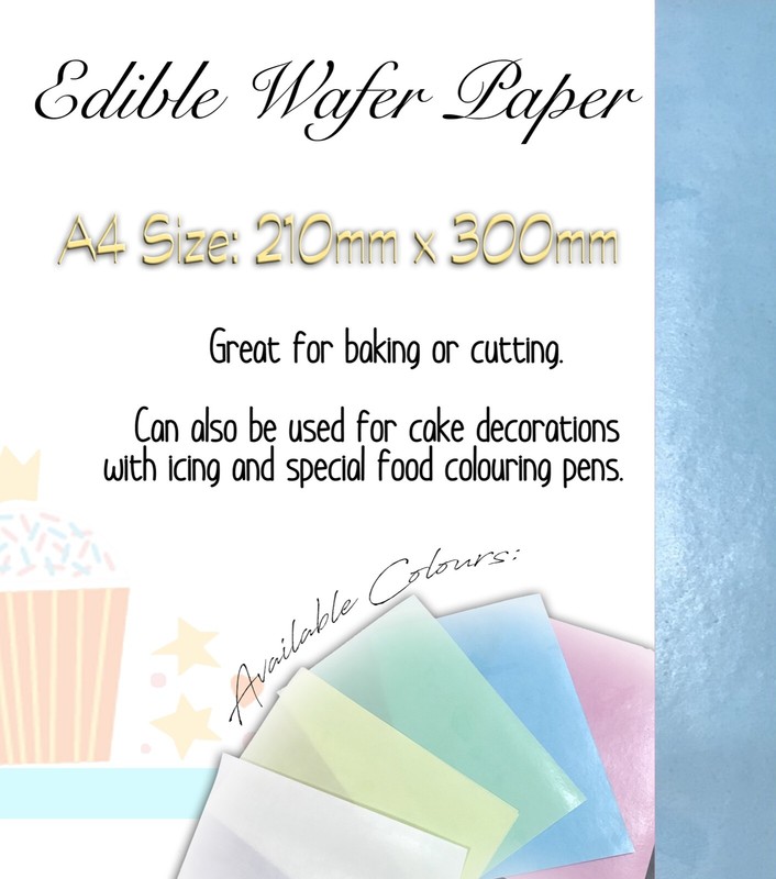12 x Sheets BLUE Top That Edible Wafer Paper for Cake Decorating A4 sized