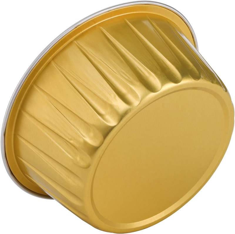 DEAYOU 100-Pack Aluminum Foil Baking Cups with Lids, 5Oz Disposable Muffin Cupca gallery