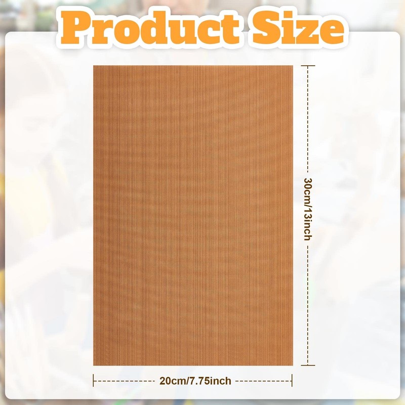 Honeydak Clay Oven Safe Work Mat Non Skid 7.9 x 11.8 inches, Brown gallery