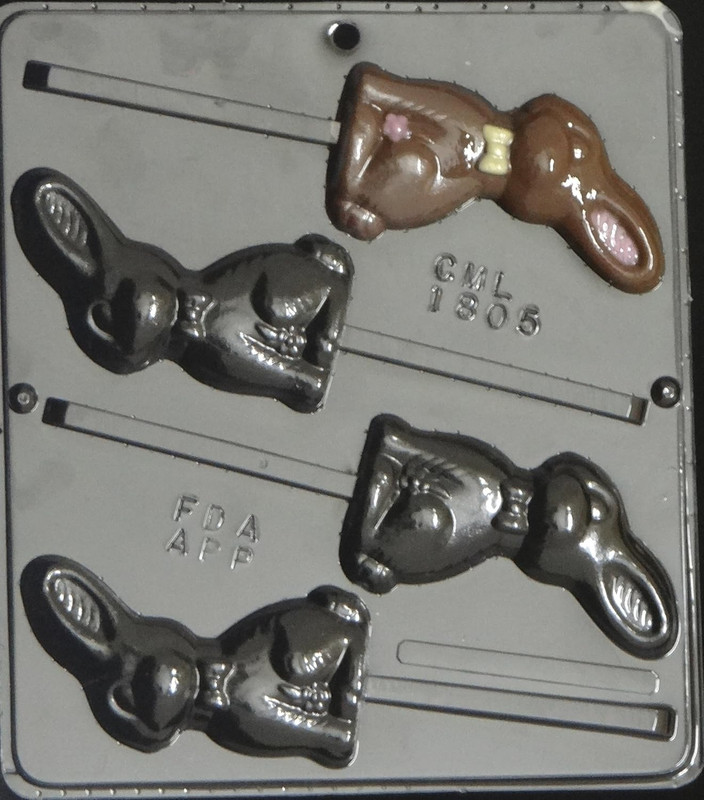 Bunny Lollipop Chocolate Candy Mold Easter gallery