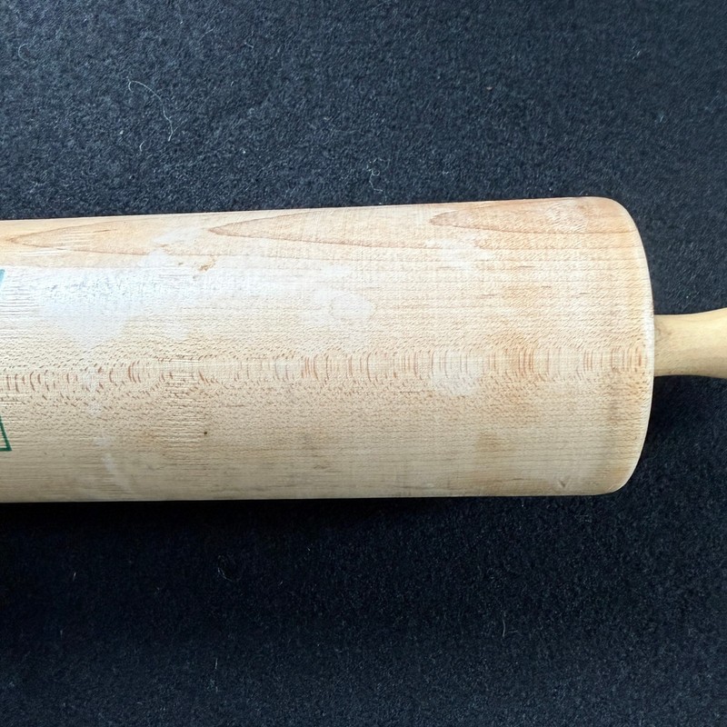 Vtg Advertising Glatfelter Paper Company Solid Wood 21 in Long Wood Rolling Pin gallery