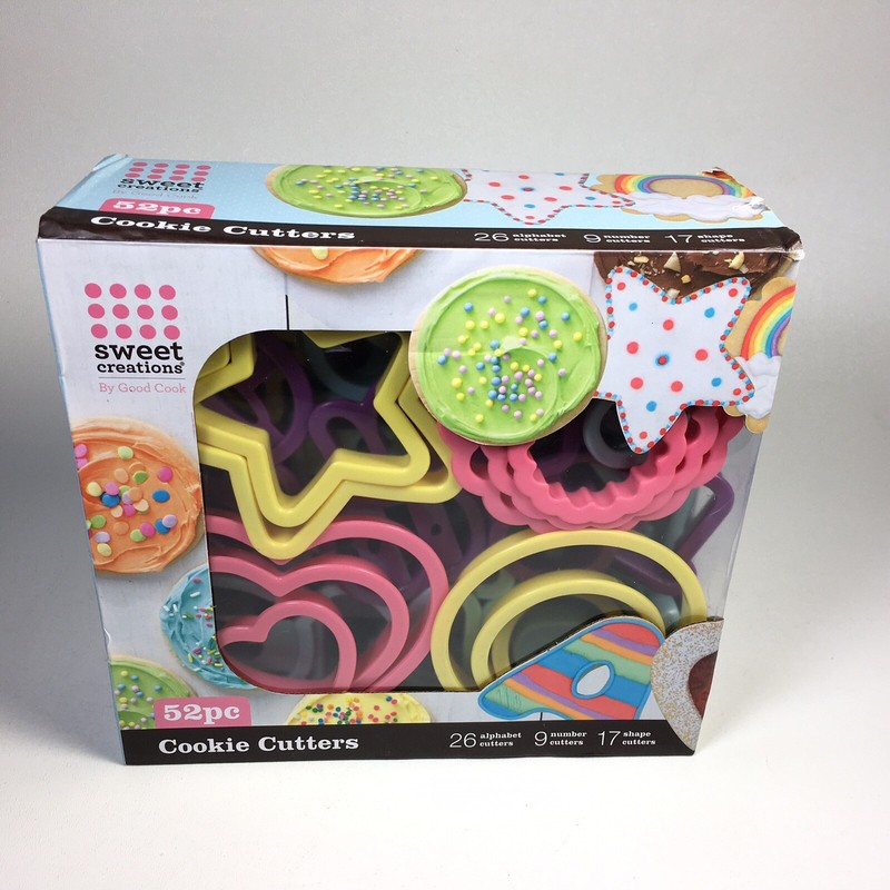 Sweet Creations 52 Pc Cookie Cutters Bake Letters Numbers & Shapes By Good Cook