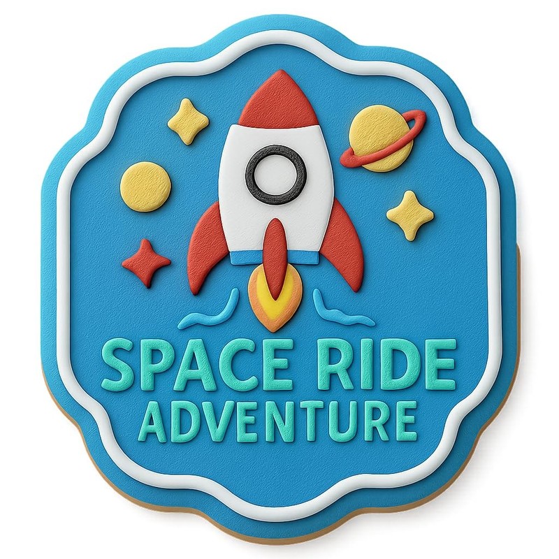 Space Ride Adventure Cookie Cutter & Stamp, Fondant & Clay - 4x4 gallery