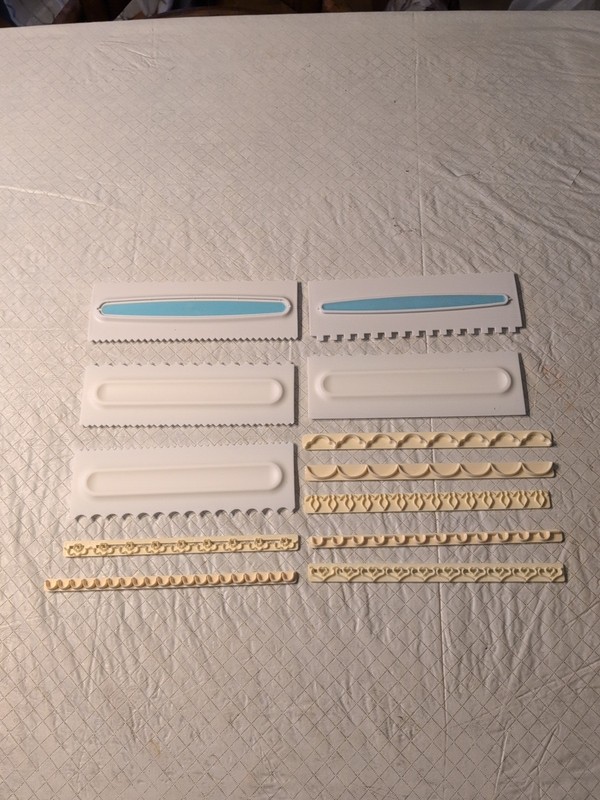 Lot Of 12 Cake Frosting/ Fondant Decorators, Combs, Imprint Makers