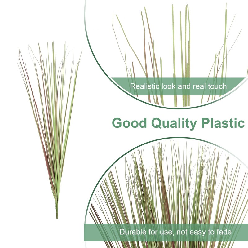 6Pcs Artificial Grass Plants Fake Wheat Grass Greenery, Light Purple/Green gallery