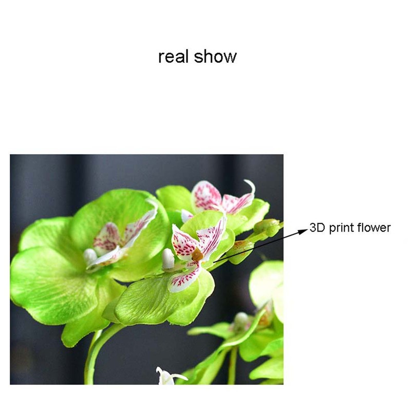 Artificial Green Phalaenopsis Orchid Flower Arrangement with Pot (2 Pack) gallery