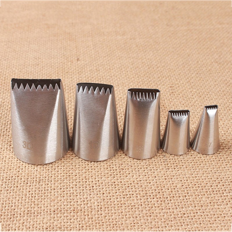 5 Pcs/Set Cake Nozzle Stainless Steel Decoration Decorating Item gallery