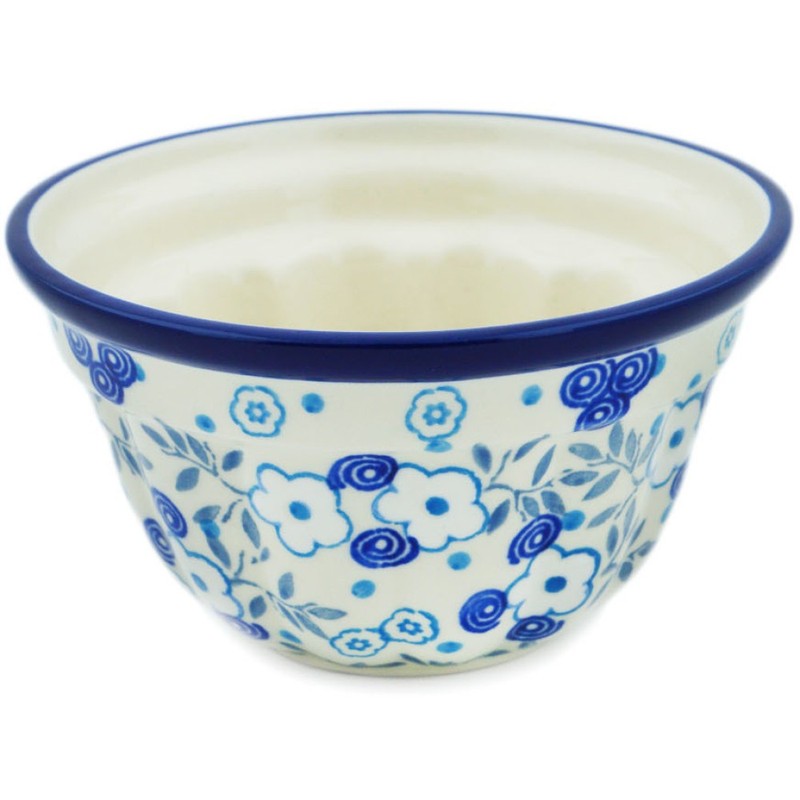 Polish Pottery Cake Mould 5-inch Bright Day Handmade in Boleslawiec Poland