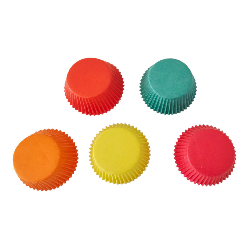 60 Pack Assorted Colour Mini Baking Cups Paper Cupcake Liners Muffin Cases gallery