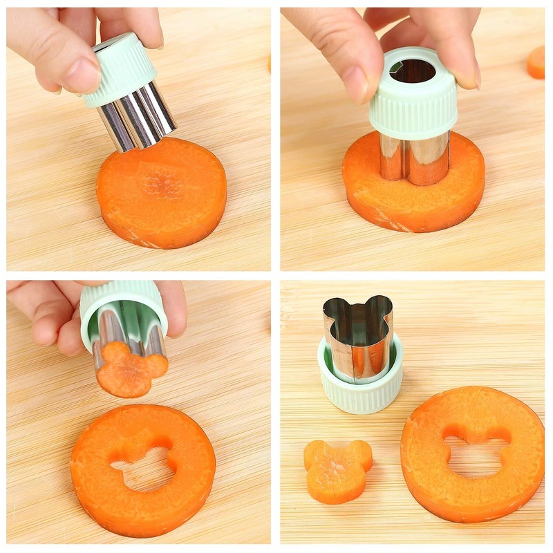 18 Pcs Vegetable Cutter Shapes Mini Cookie Fruit Pie Stamps Mold for Baking gallery
