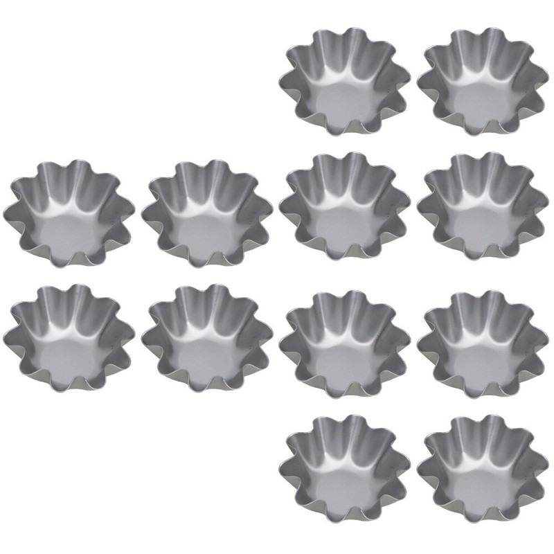 3 Pieces Egg Tart Mold Mini Flower Shaped Pan Nonstick Molds for Baking