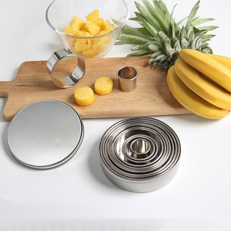 12 PCS Stainless Steel Round shape Cutting Cookie Molds mousse Cake Ring BakIng gallery