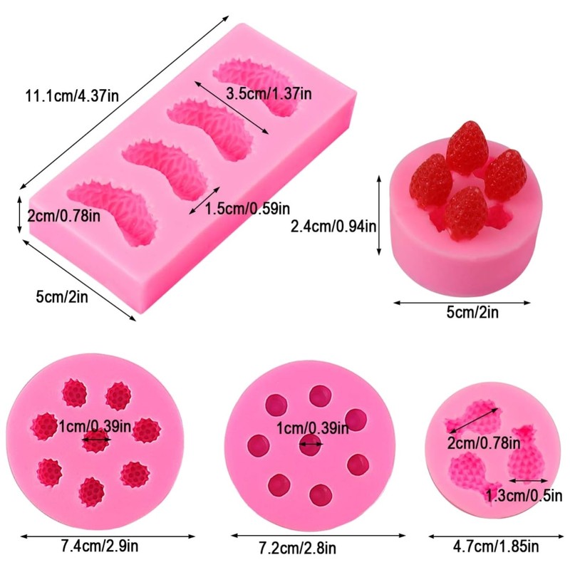 3D Blueberry Mulberry Candle Mold for Soap, Chocolate