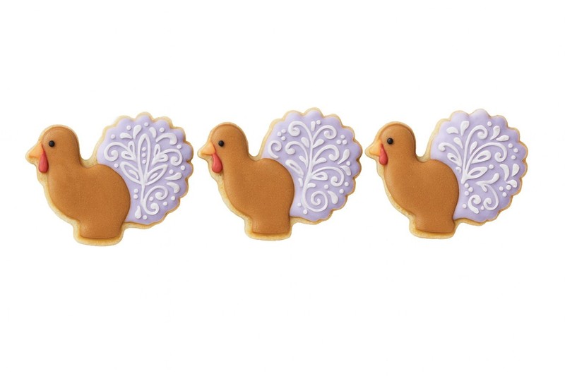 1 Dozen (12) Mini Turkey Cookie Cutters 12 Party Favors Metal Made in the USA gallery