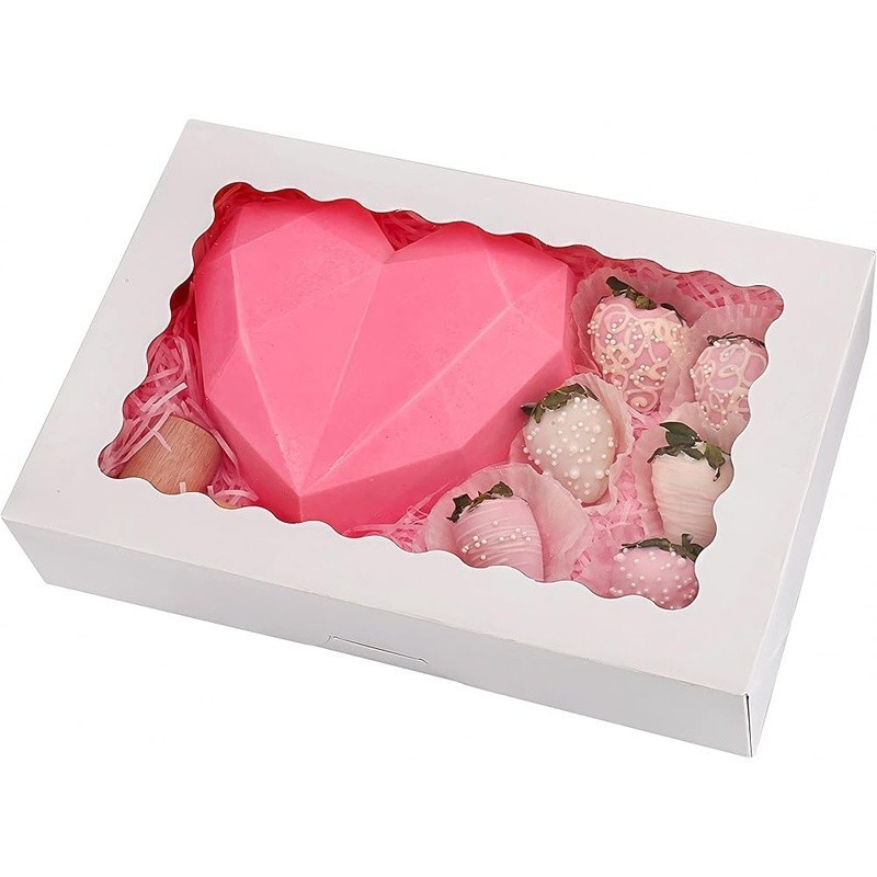 Durable Food Grade SBS Paperboard Box W/ Clear Window Custom Goods Display New