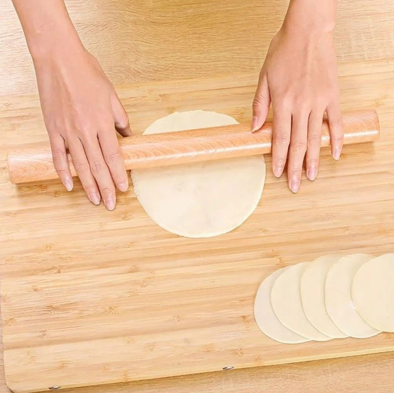 1 pc Solid Wood Rolling Pin Non Stick Dough Stick Baking Tool Kitchen gallery