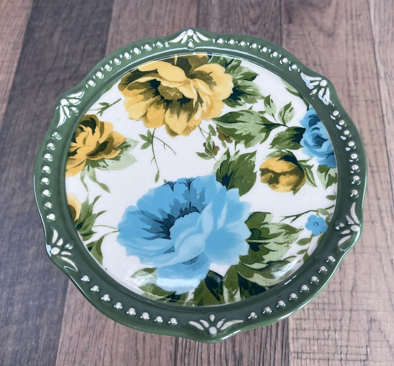 New Pioneer Woman Rose Shadow Mini Cake Cupcake Stand HTF gallery