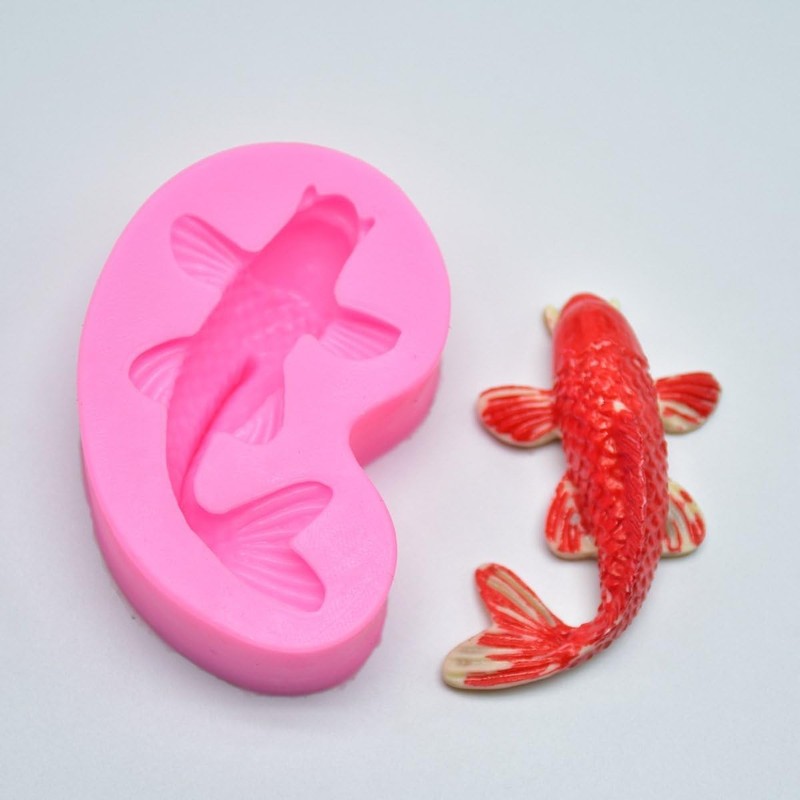 Durable 2.5"x1.4" Koi Fish Fondant Mold - Ideal for Gum Paste & Sugar Craft gallery