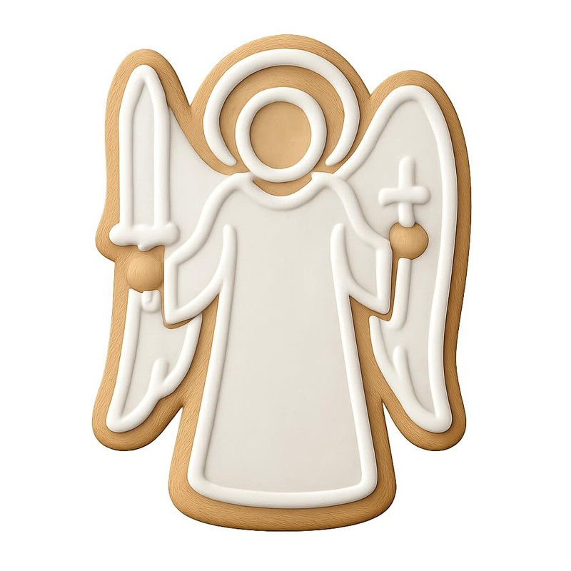 Winged Archangel Cookie Cutter & Stamp, Fondant & Clay – 2.8×4