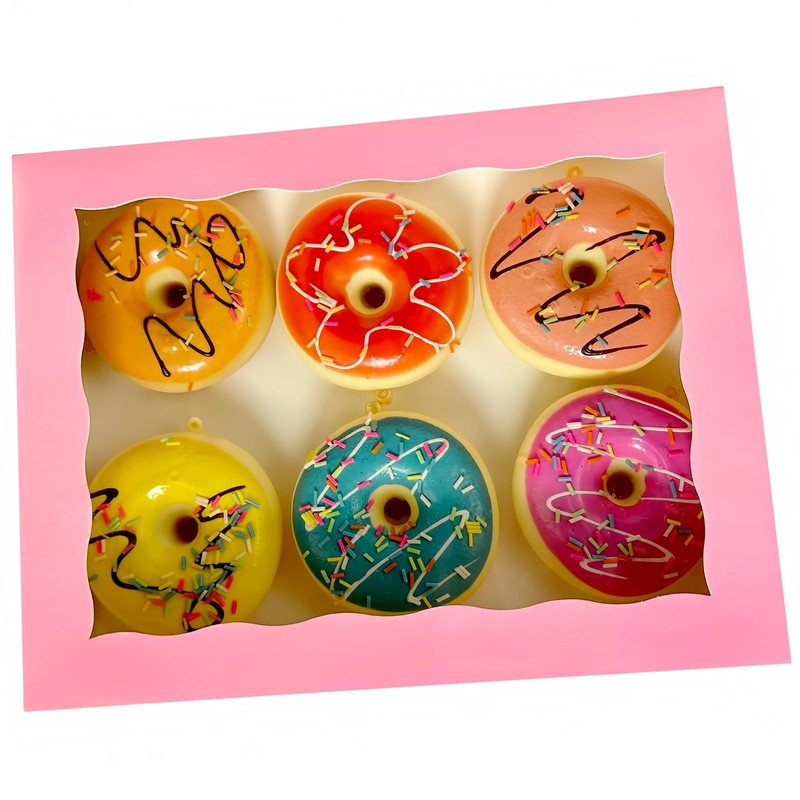 Pink Pastry Bakery Box 12x8x2.5 Inch Large Donuts Cookies Window Box 8 PCS gallery