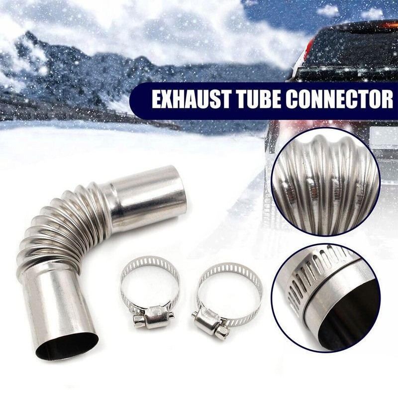 25mm Elbow Pipe Air Diesel Heater Exhaust Connector w/Clamps For Diesel Heater gallery