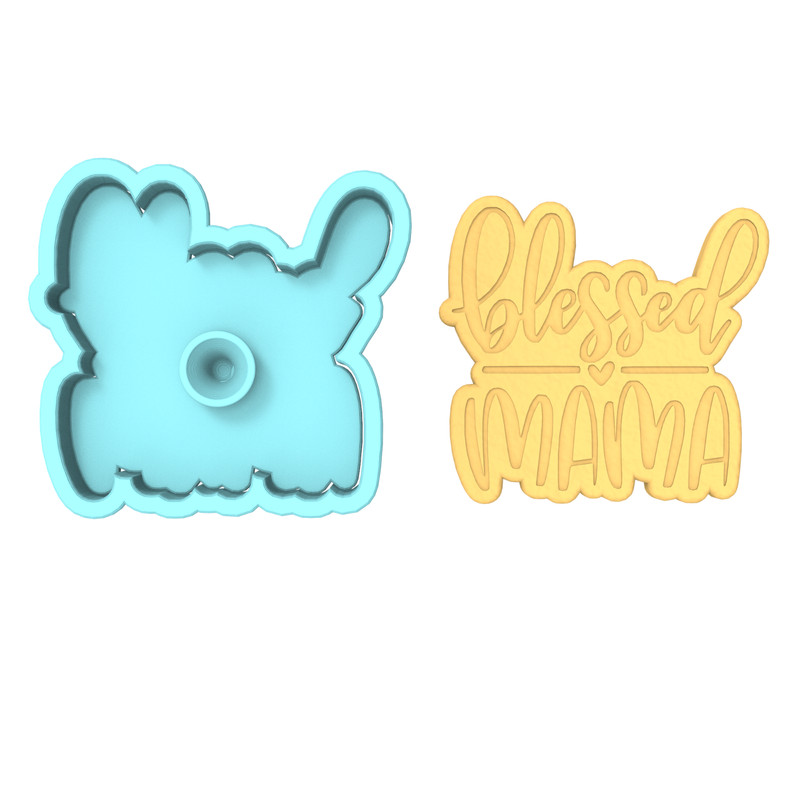 Blessed Mama Cookie Cutter & Stamp #1 | Mommy Mom Ma Mother's Day Lucky Love #2 gallery