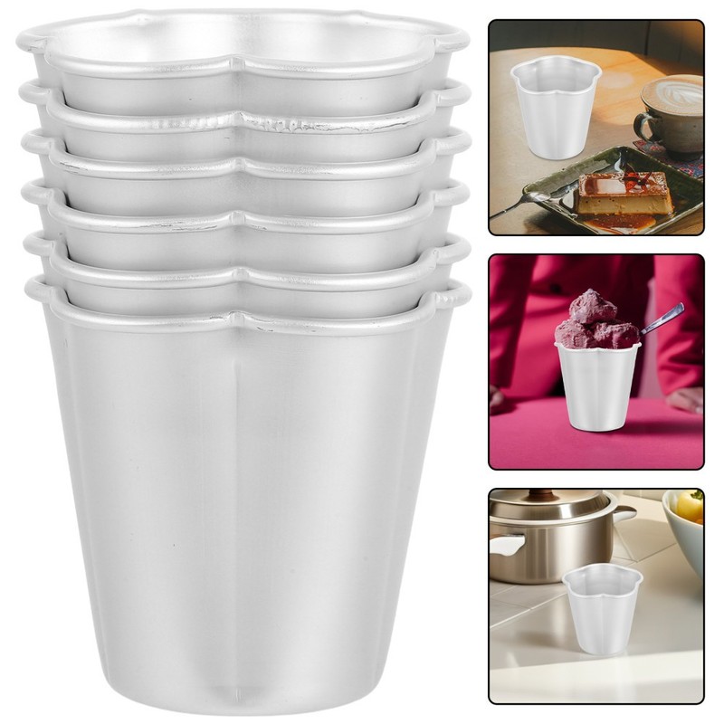 6 Pcs Muffin Pan Nonstick Pie Dish for Baking Pudding Cup Mold Cake gallery