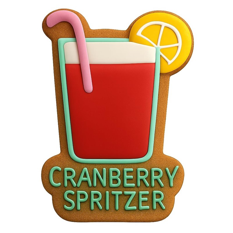 Cranberry Spritzer Cookie Cutter & Stamp, Fondant & Clay - 2.6x4 gallery